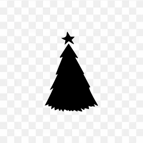 Christmas tree silhouette png icon